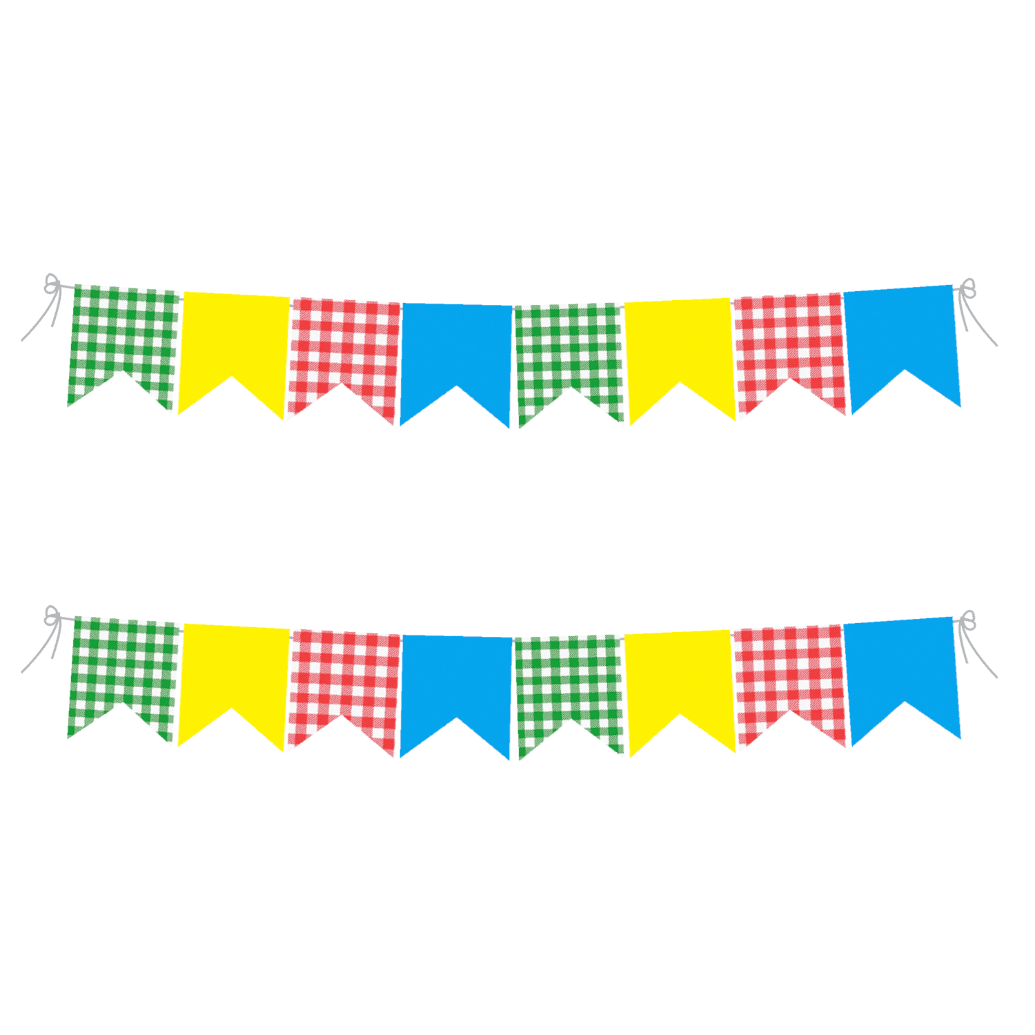 Faixa com 20 Bandeirinhas Junina TNT Xadr...