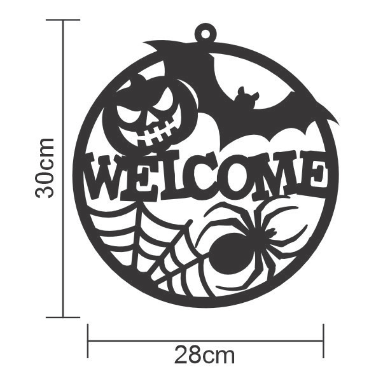 Enfeite de Porta e Parede Halloween Guirl...