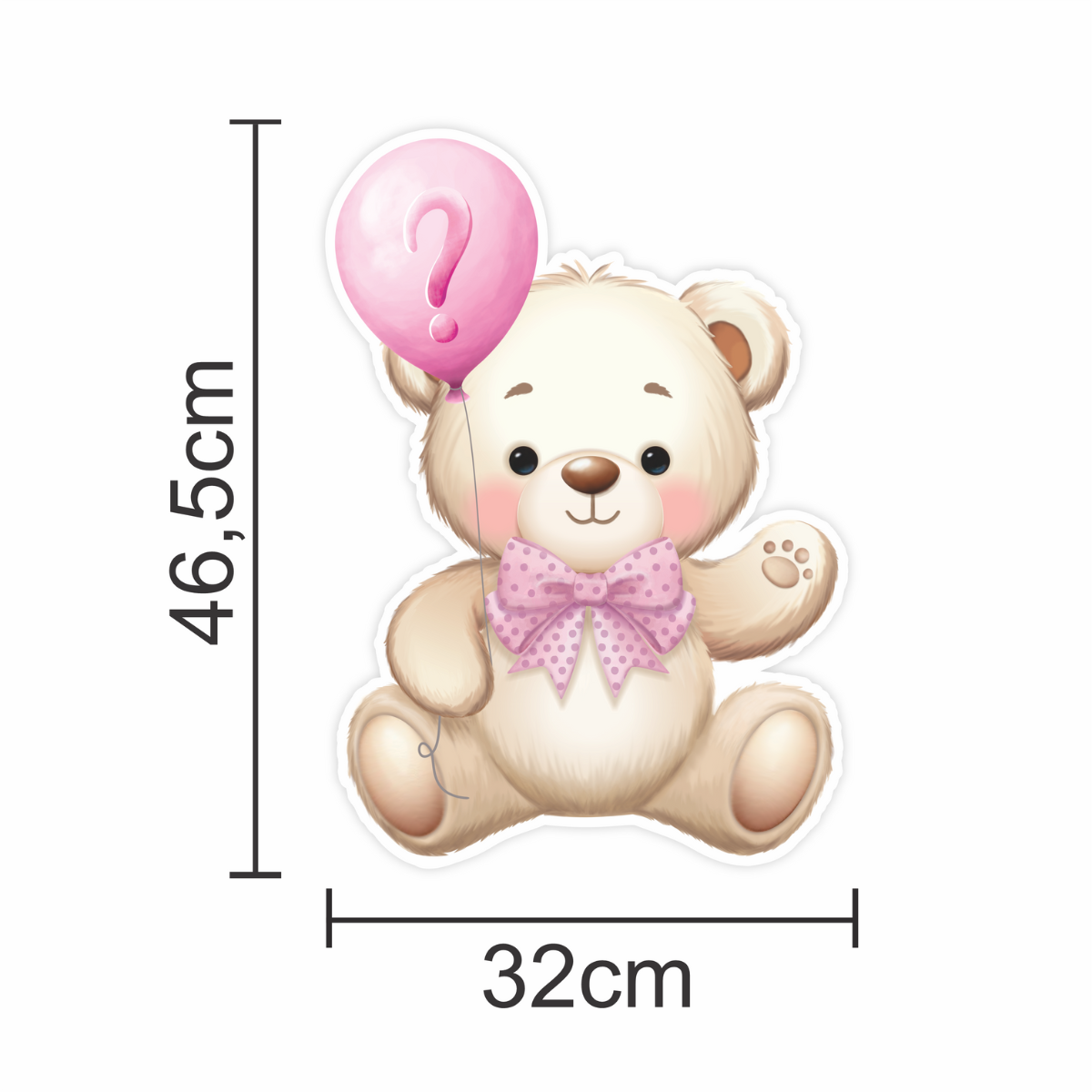 Painel Chá Revelação Ursinho Rosa