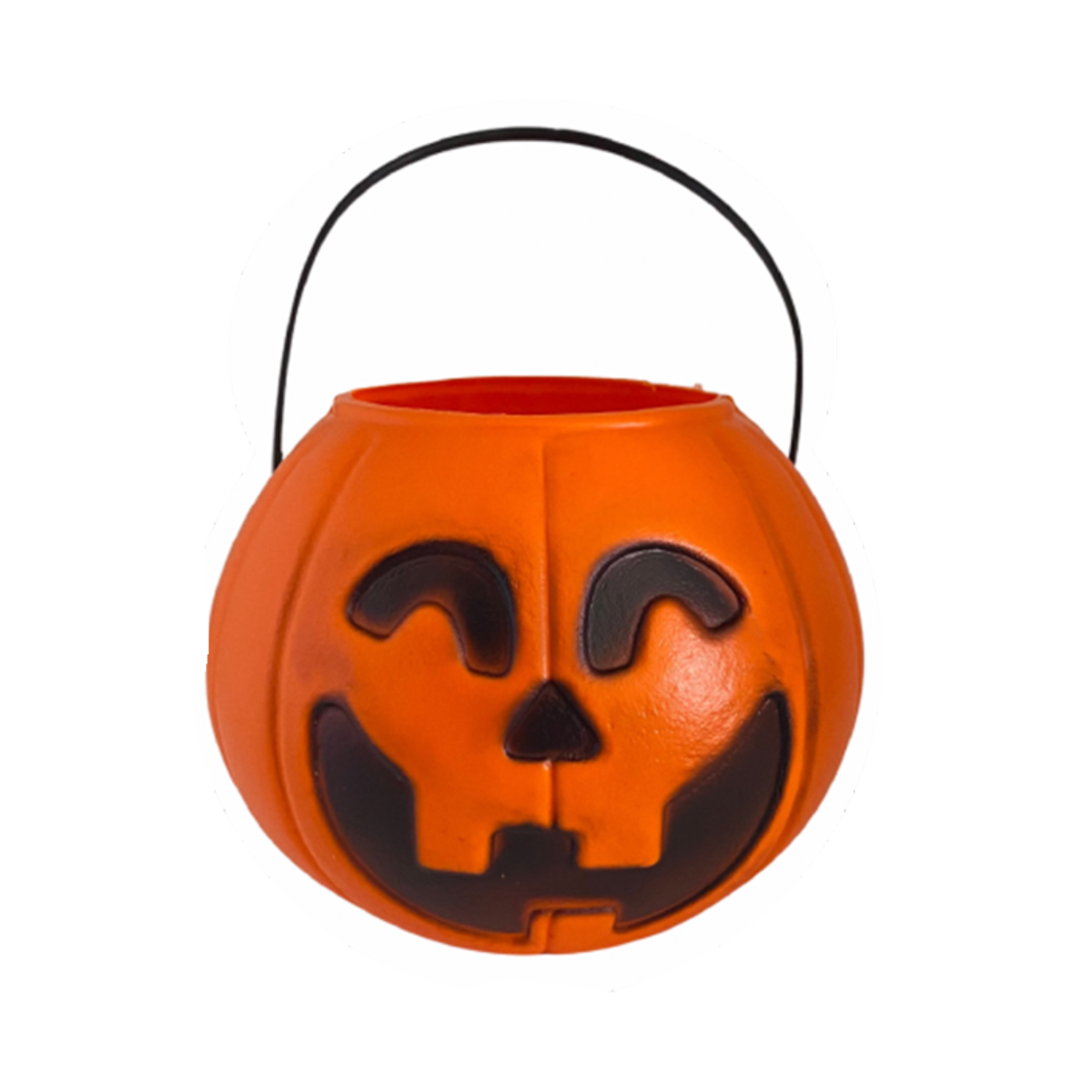 Balde Abóbora Halloween Médio 13x16cm