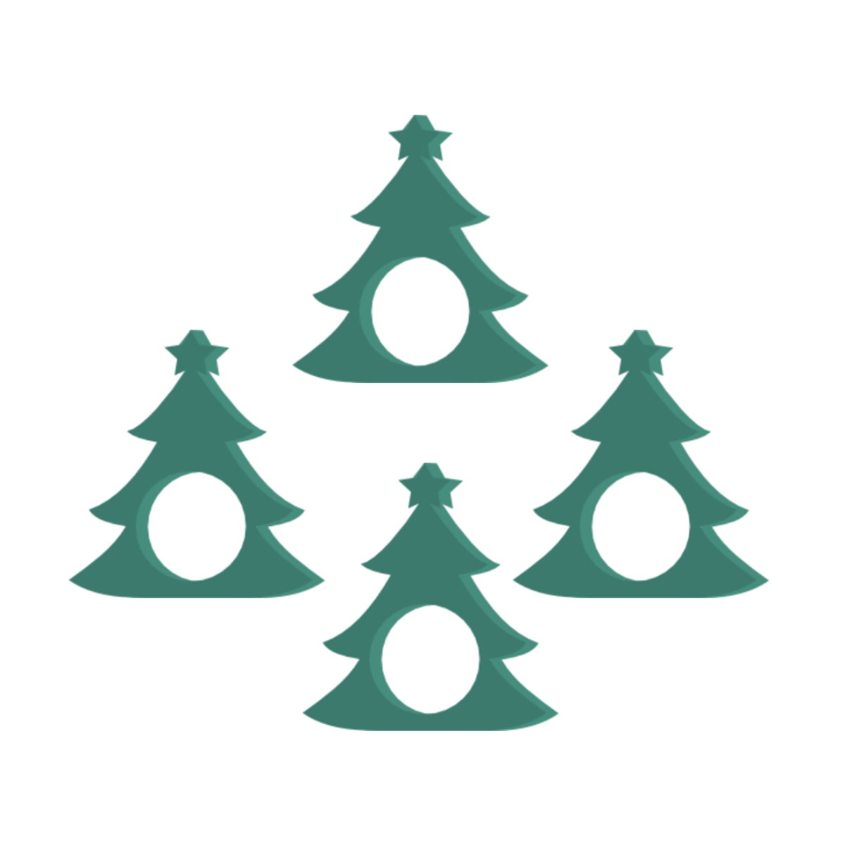 Anel de Guardanapo Árvore Verde Natal Mes...