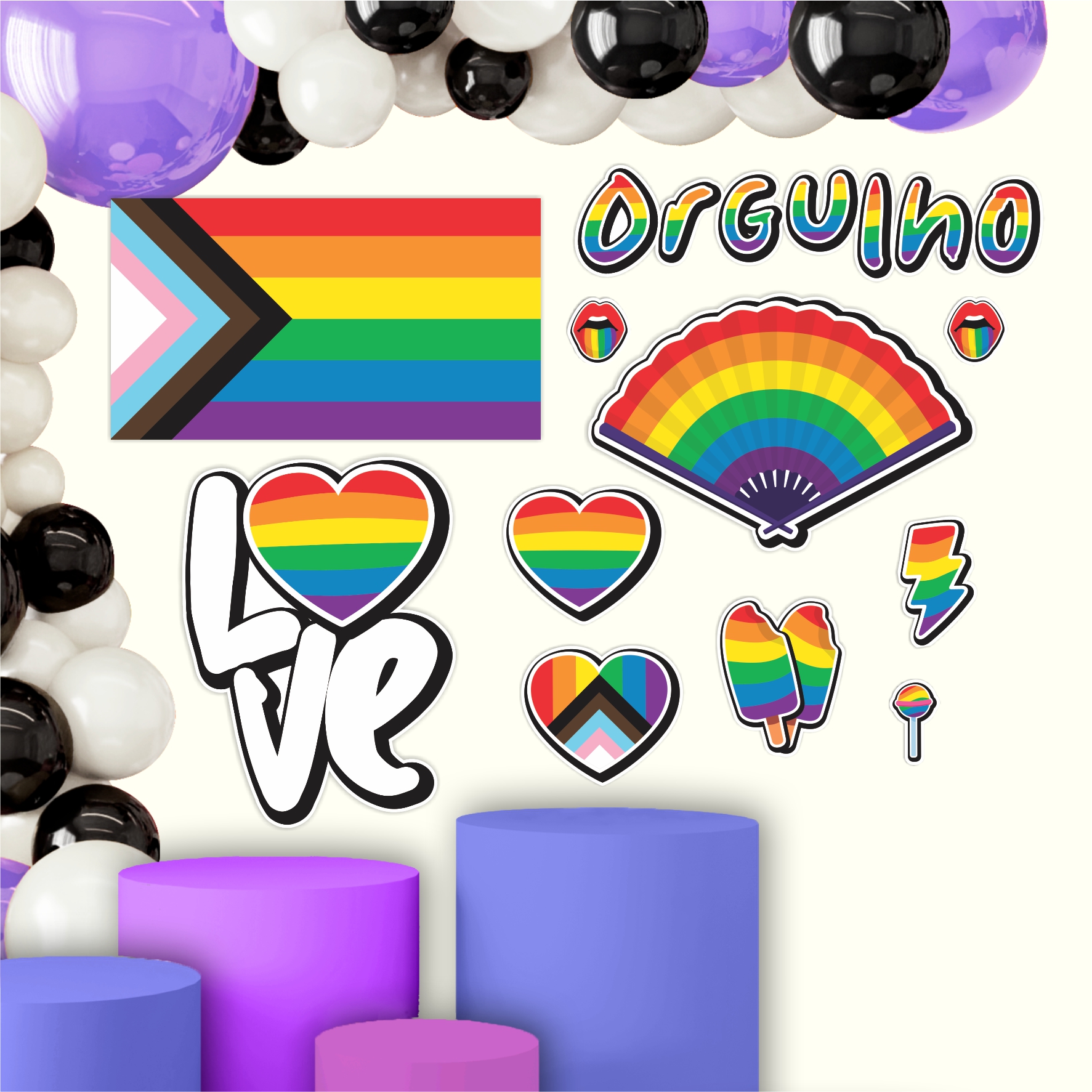 Kit Festa Fácil Orgulho LGBTQIA+