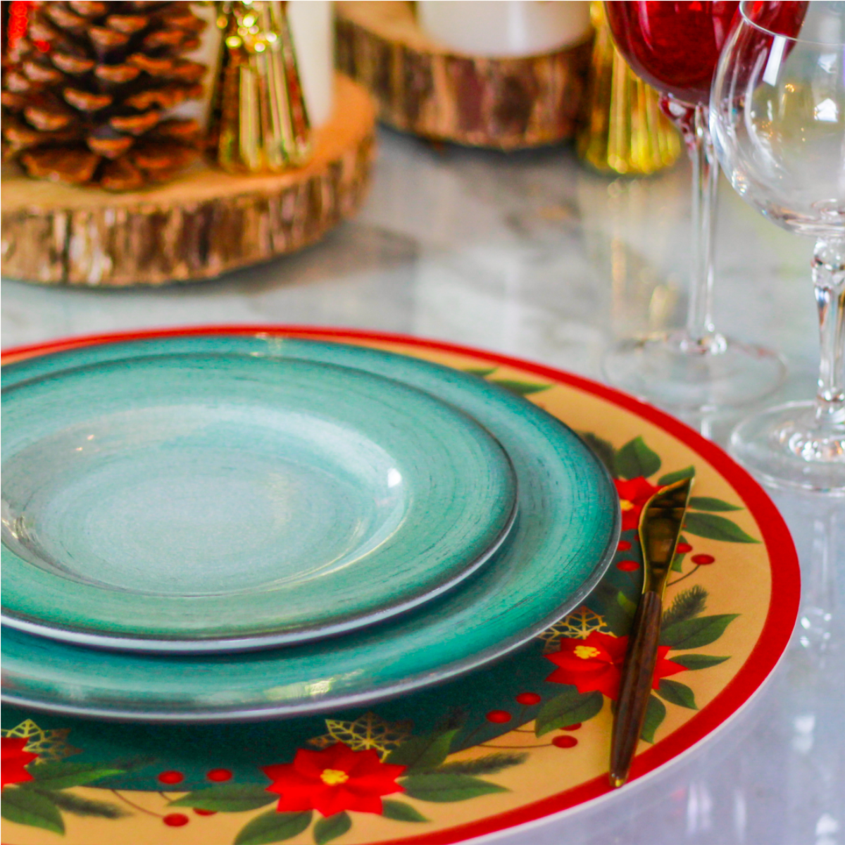 Jogo Americano Natalino EVA Redondo 32cm ...