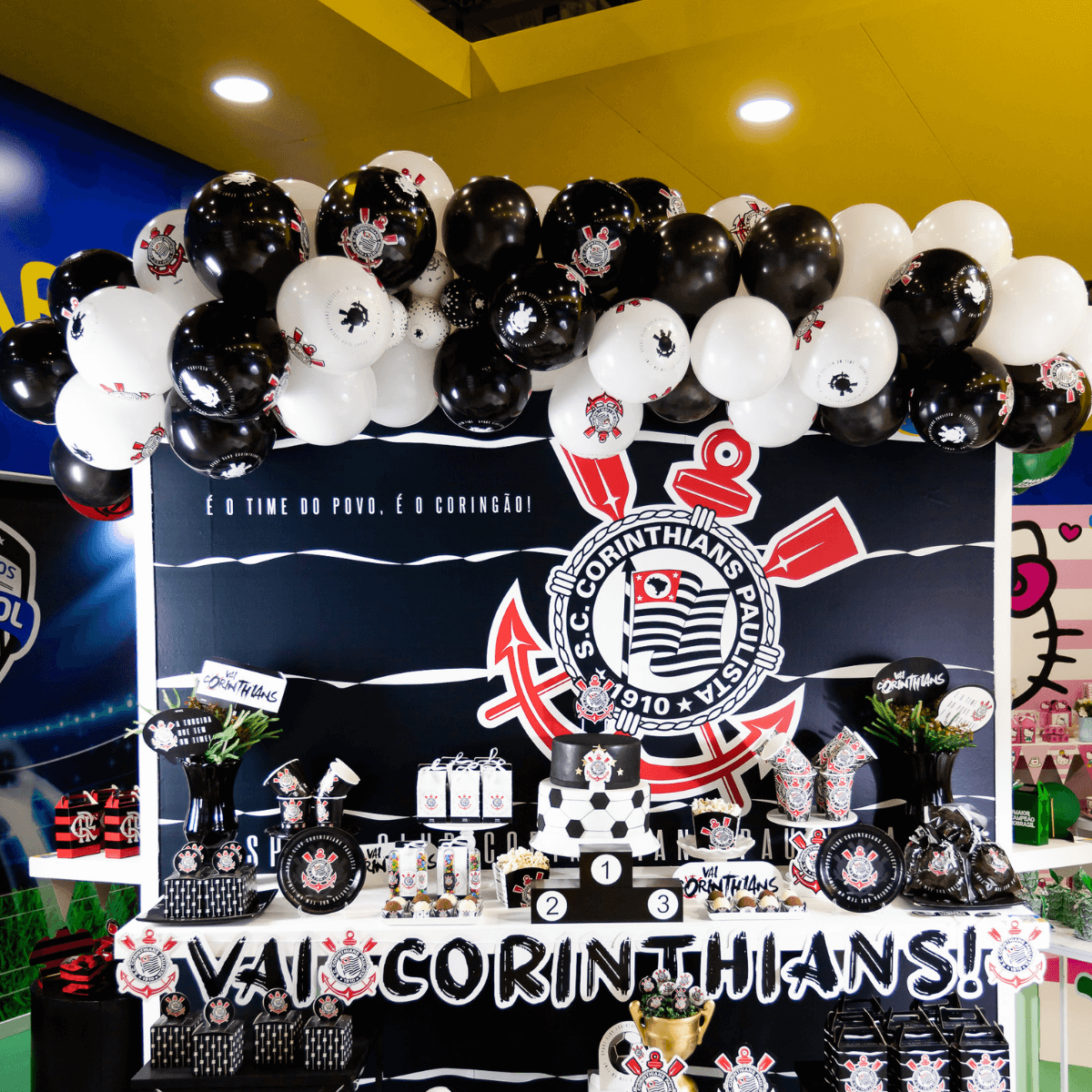 Balão Redondo Emblema Corinthians 9” 25 U...