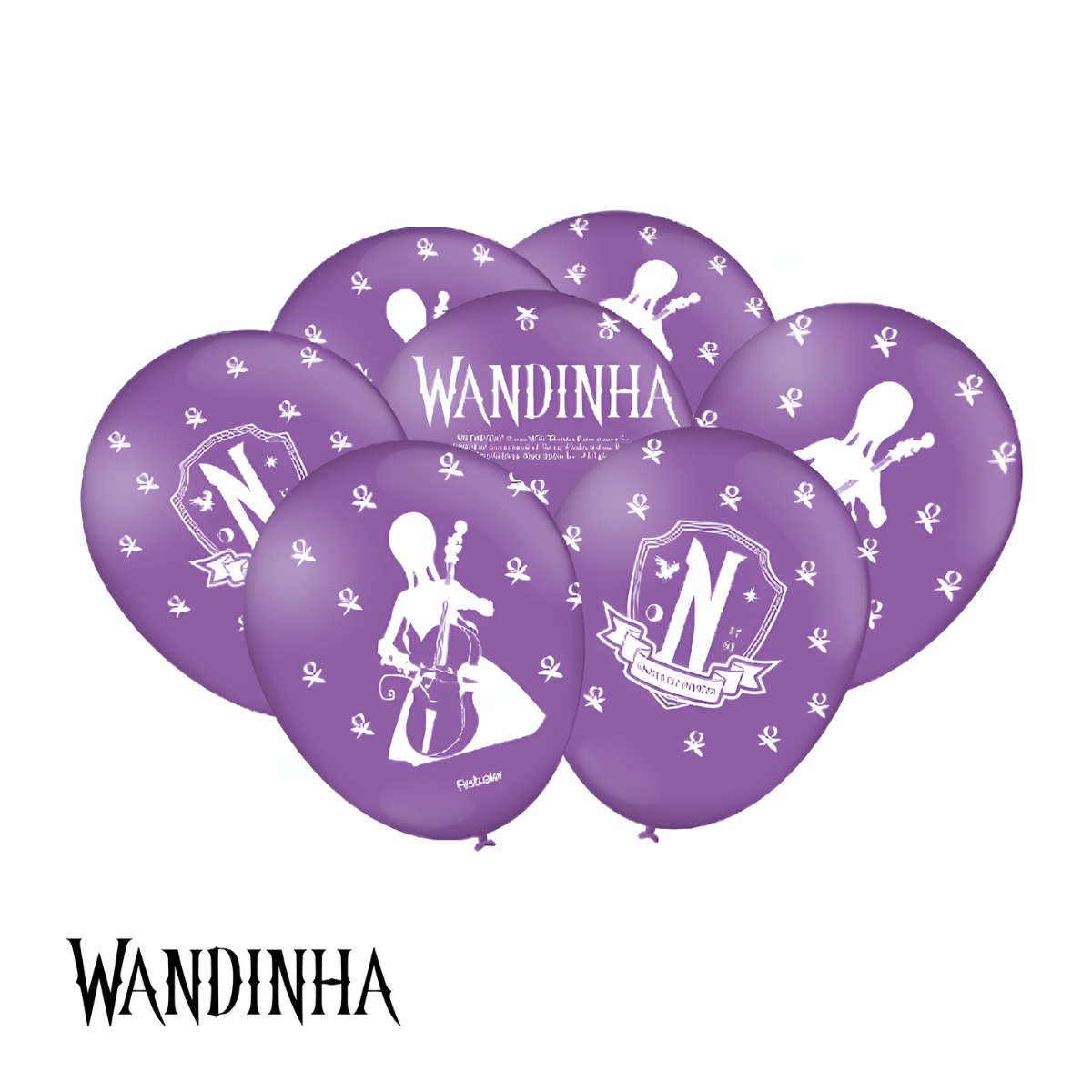 Balão Impressão Especial Lilas Wandinha 9...