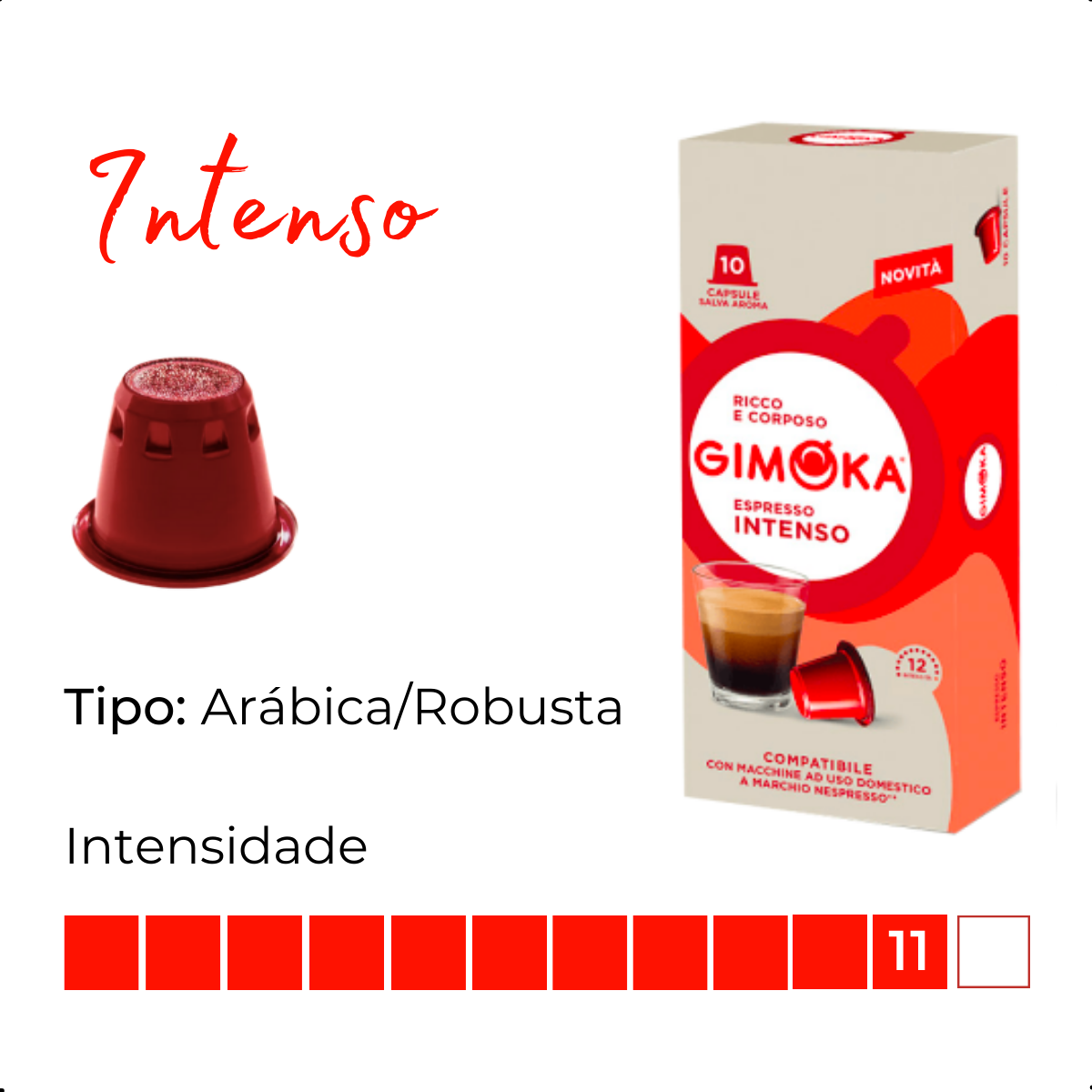 100 Cápsulas de Café para Nespresso® Gimo...