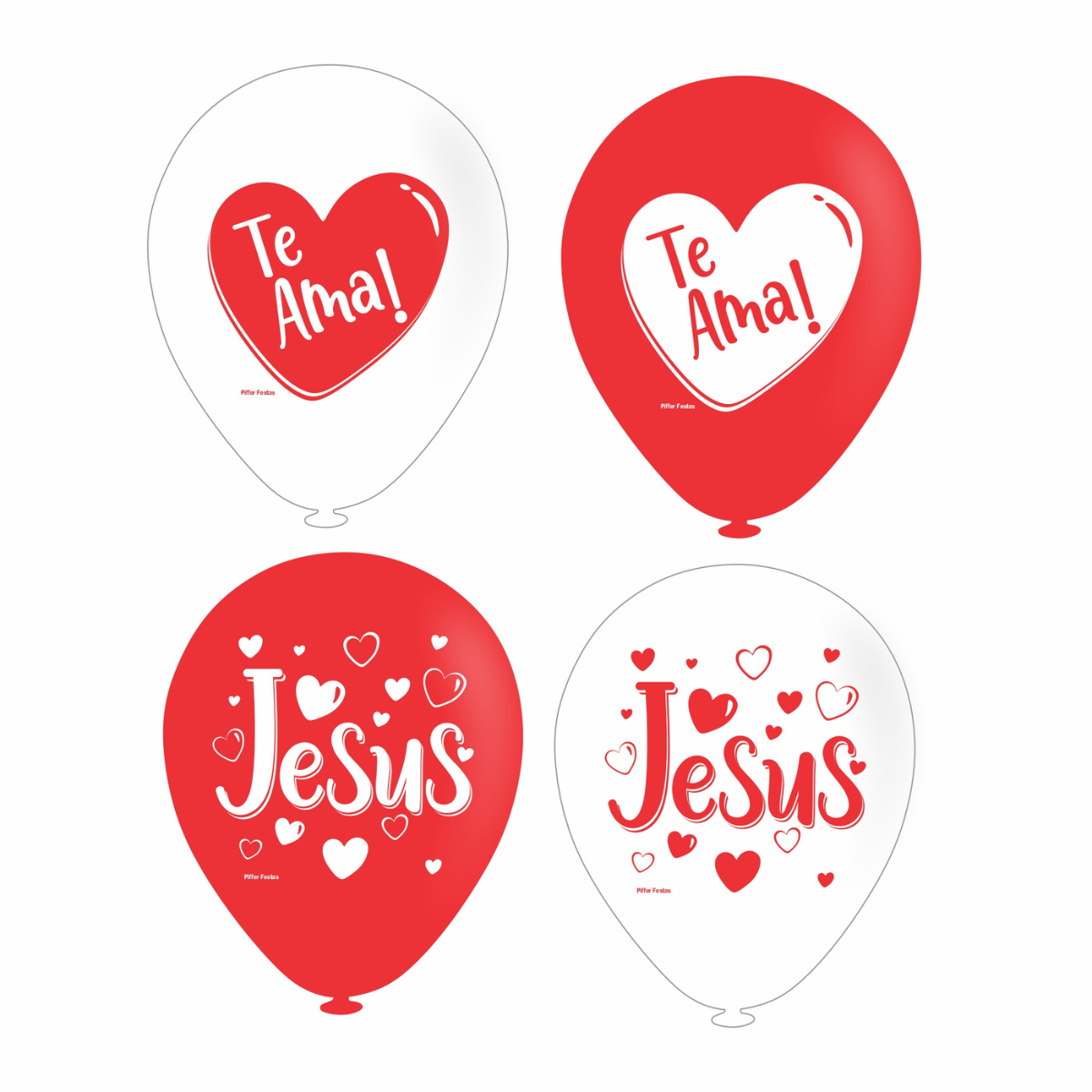 Balão Redondo Jesus Te Ama 8" Sortido 20 ...