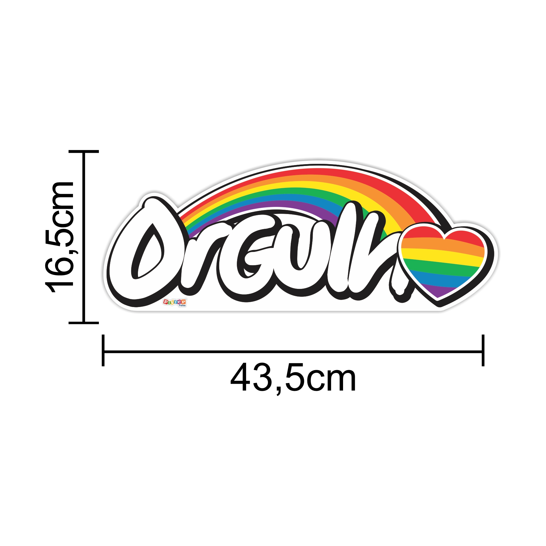 Letreiro Decorativo "Orgulho" com Cores d...