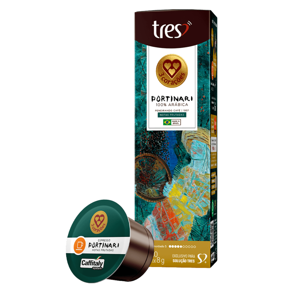 Cápsulas Café Espresso Portinari 3 Coraçõ...