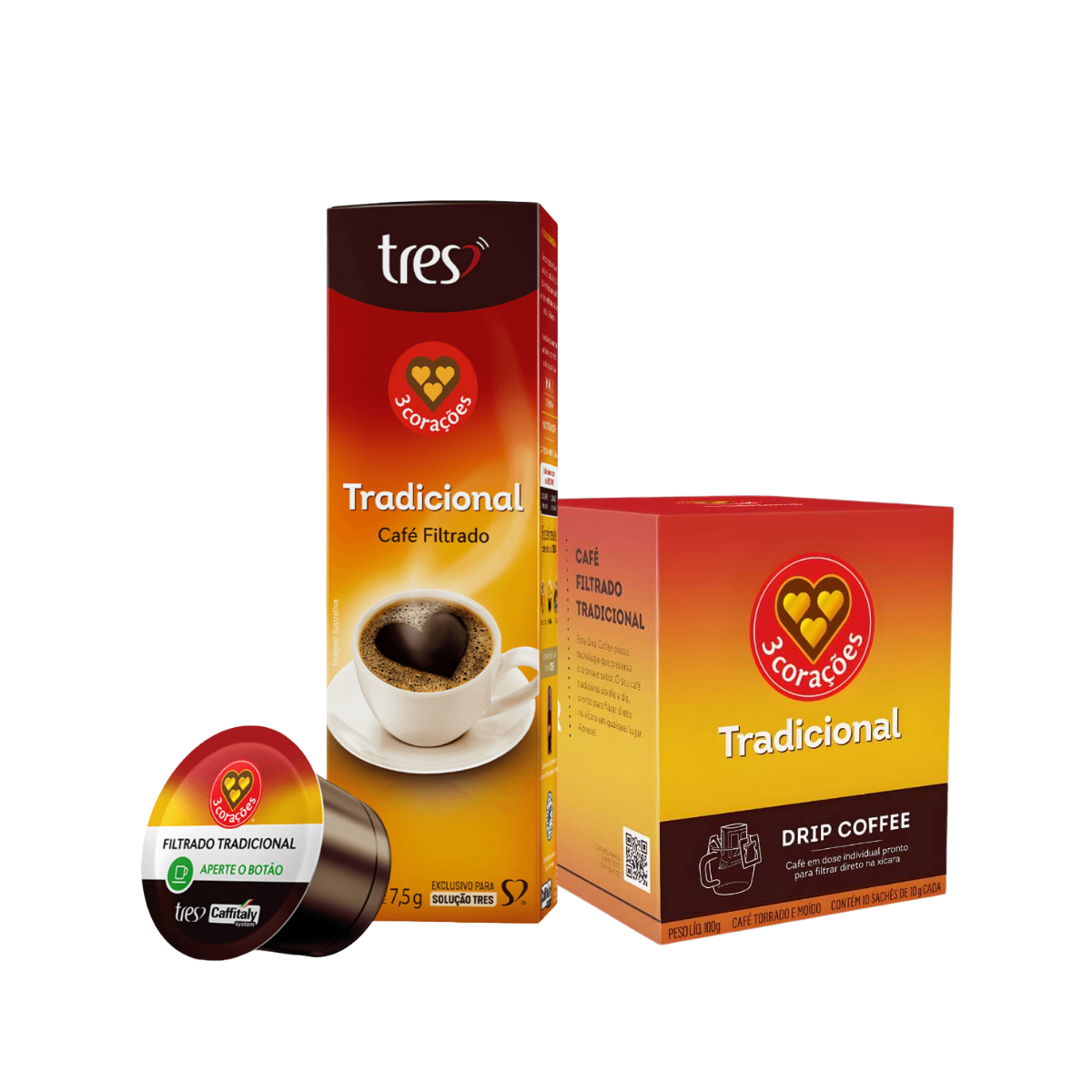 Kit Café Filtrado Tradicional 3 Corações