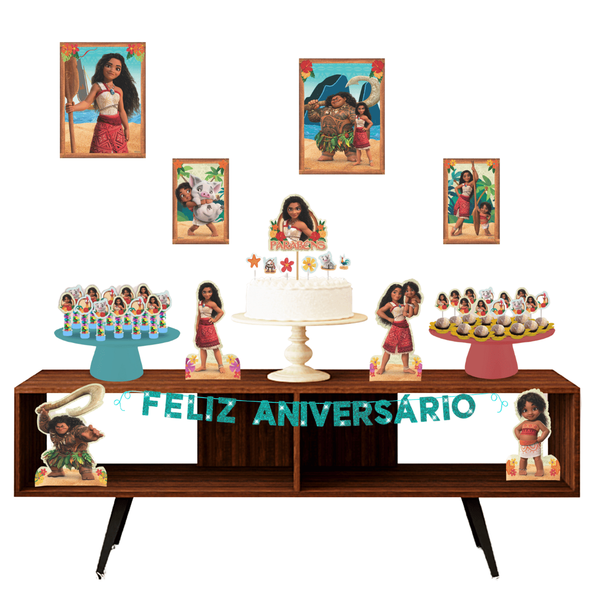 Kit Festa Fácil QD Moana 2