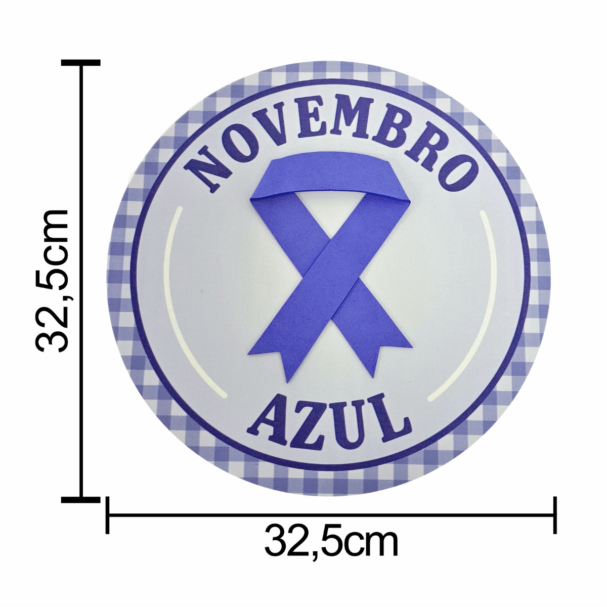 Painel Novembro Azul 32,5x32,5cm