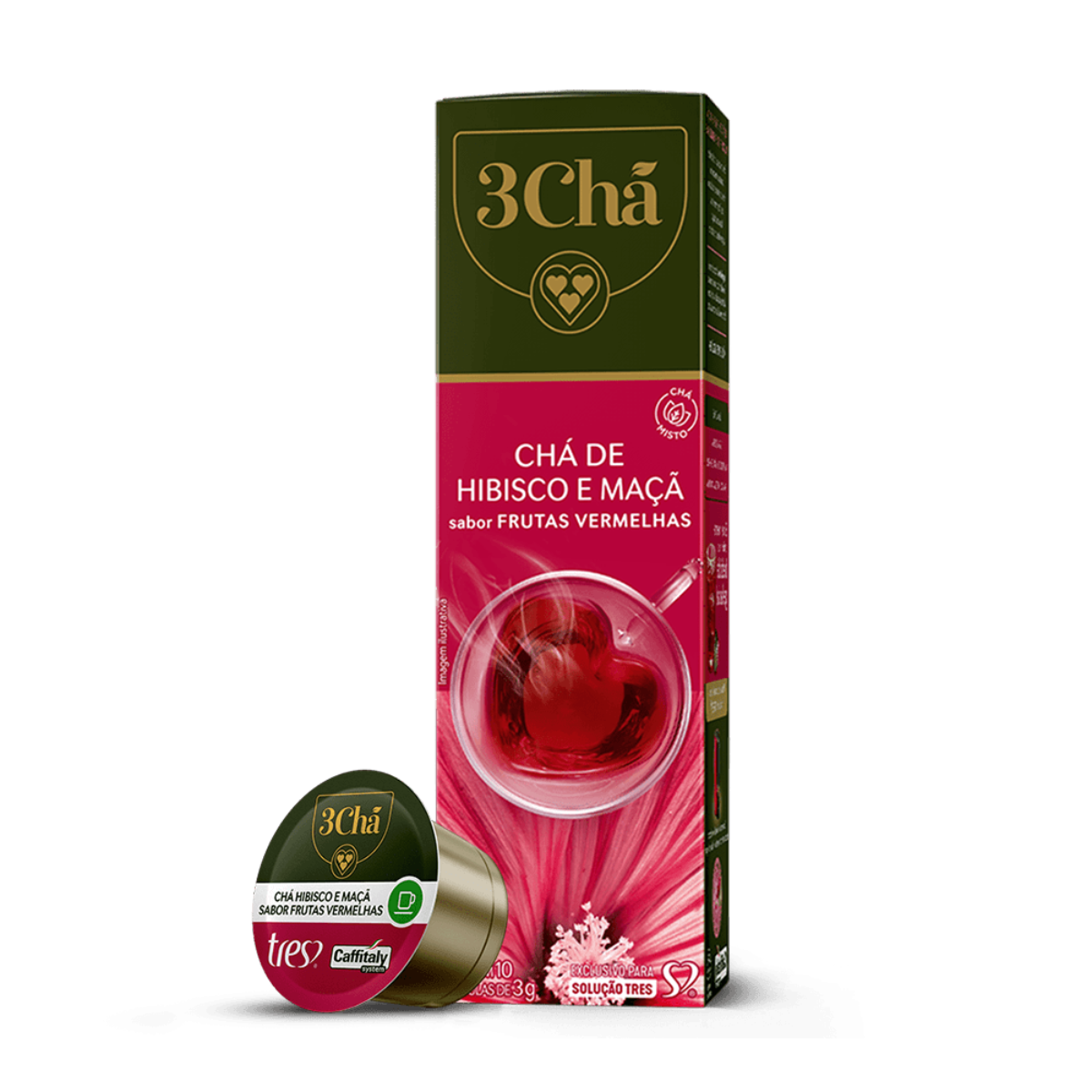 Cápsulas Chá Misto de Hibisco e Maçã 3 co...