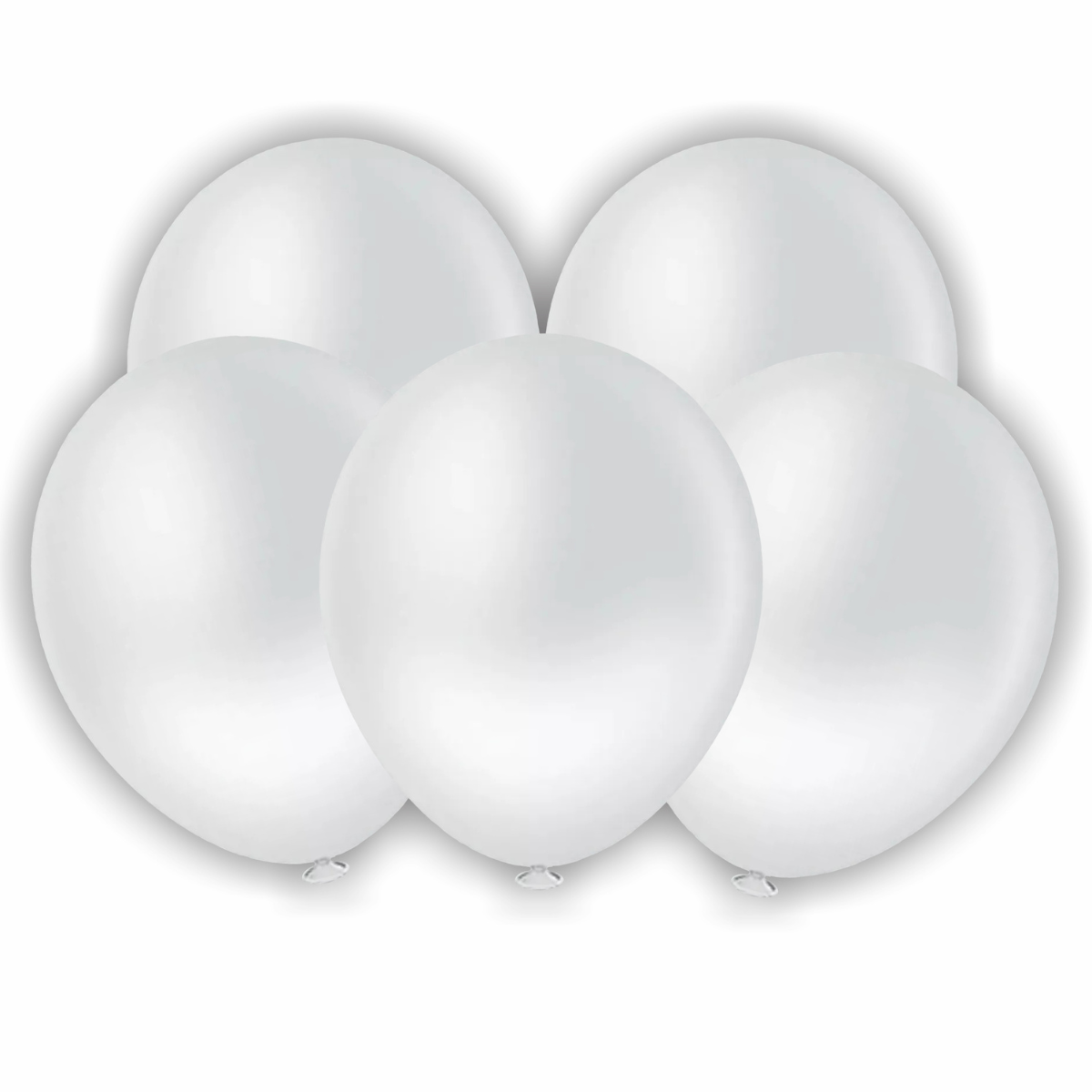 Balão Redondo Liso Branco 8" 20 unid.