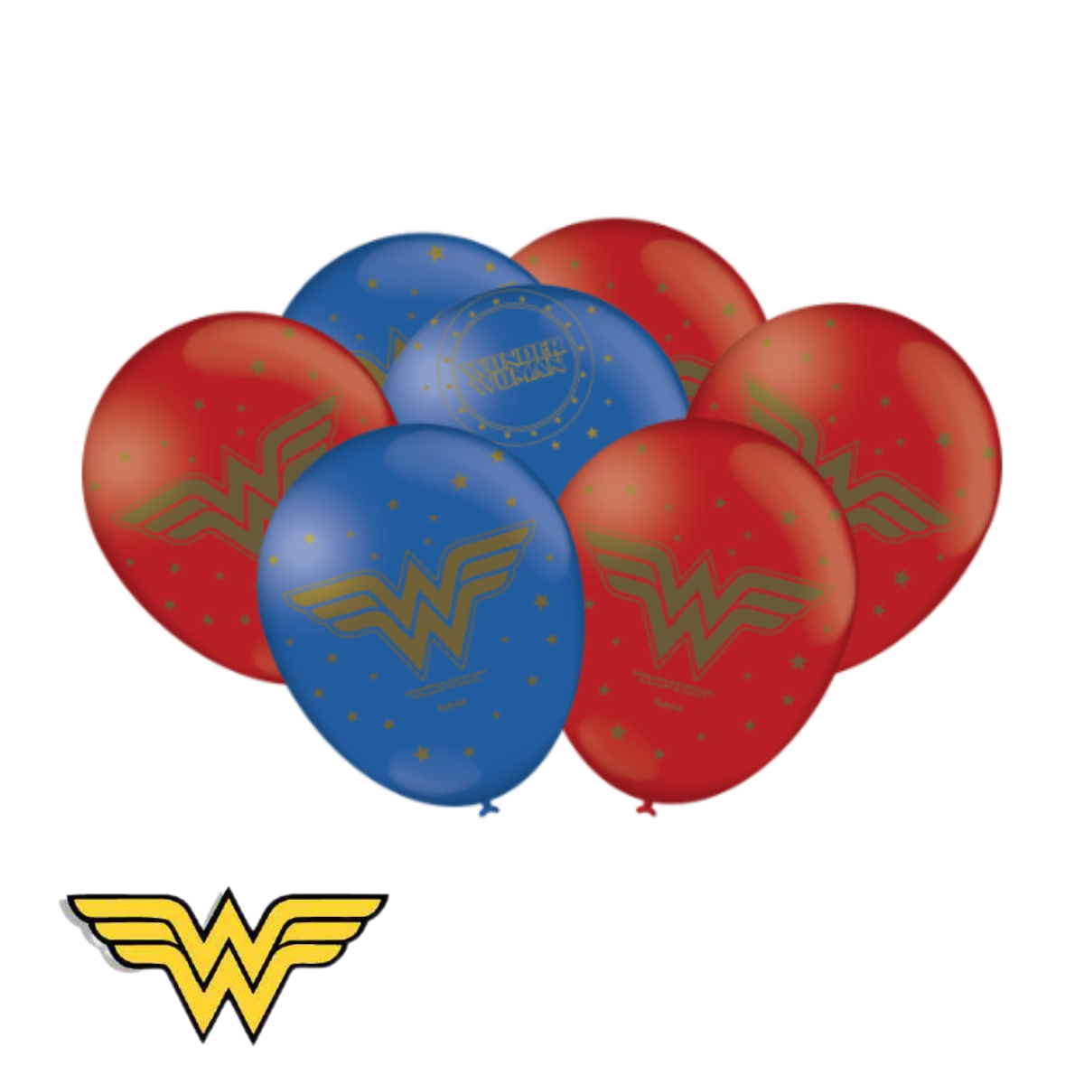 Balão Redondo Mulher Maravilha 9” 25 unid.