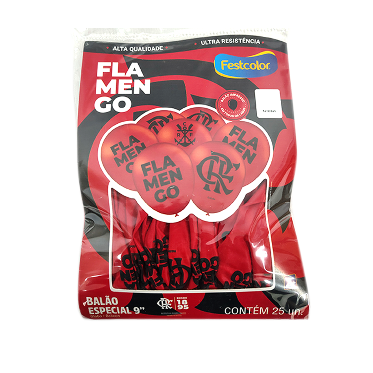 Balão Redondo Flamengo 9” 25 Unid.