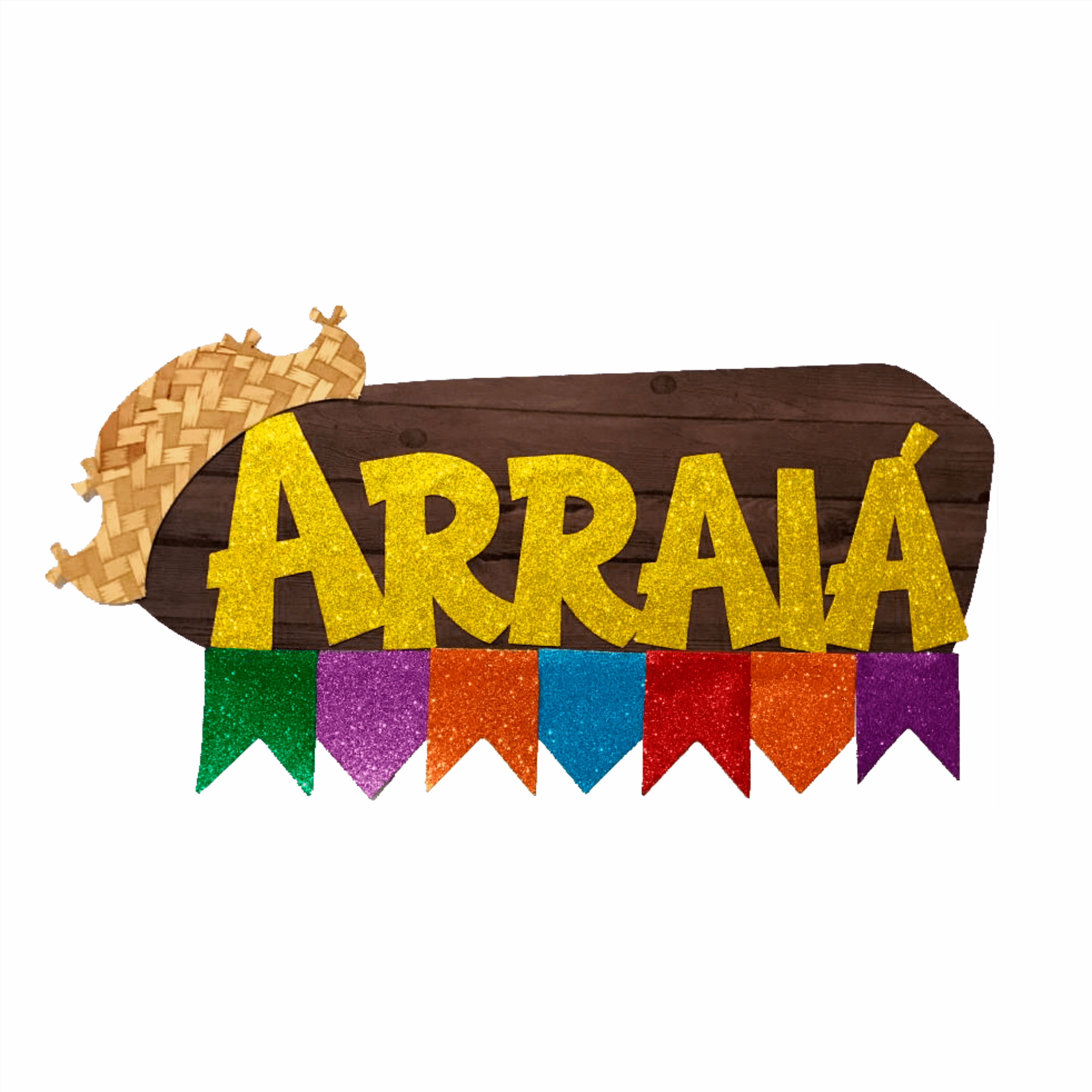Painel Junino Arraiá em EVA com Glitter -...