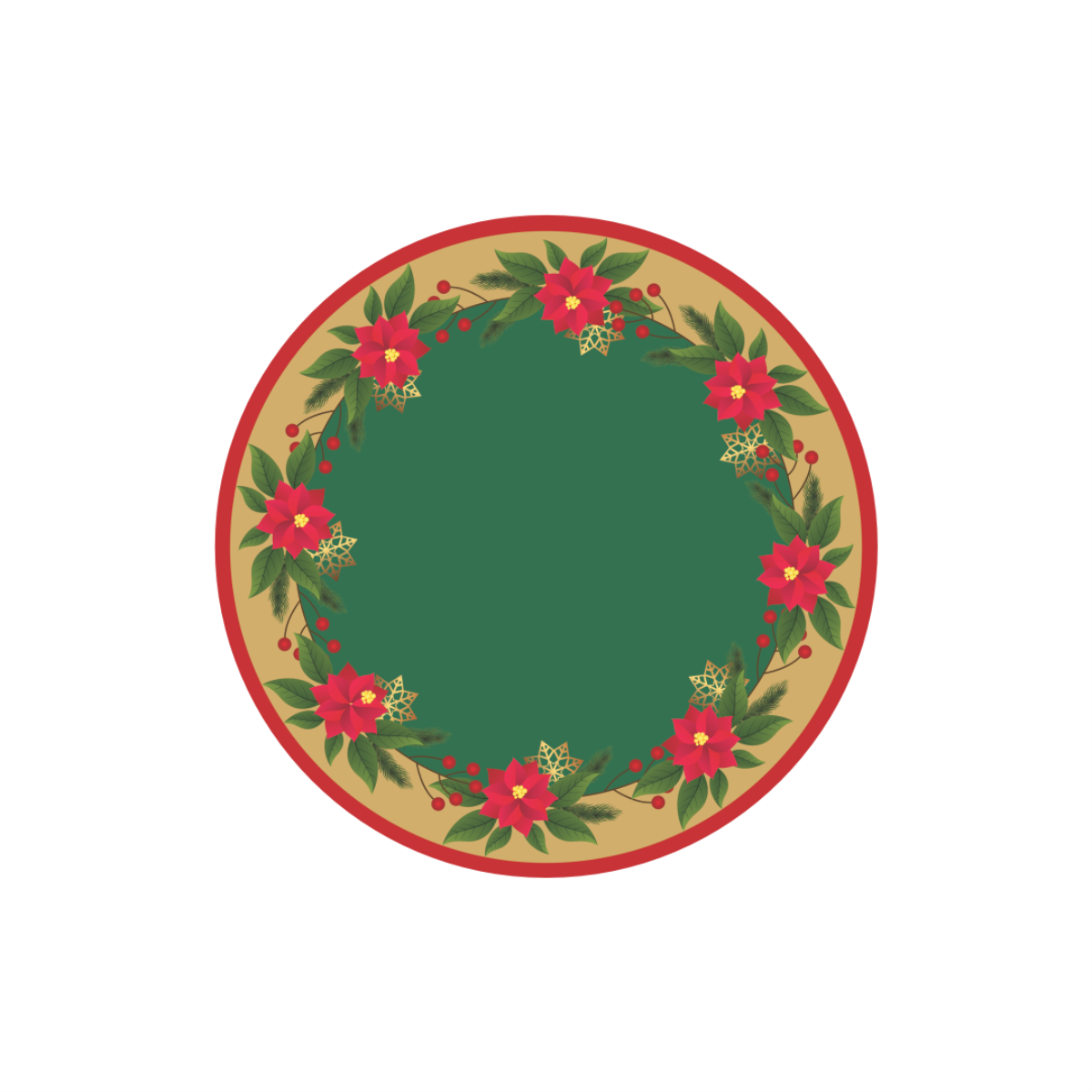 Jogo Americano Natalino EVA Redondo 32cm ...