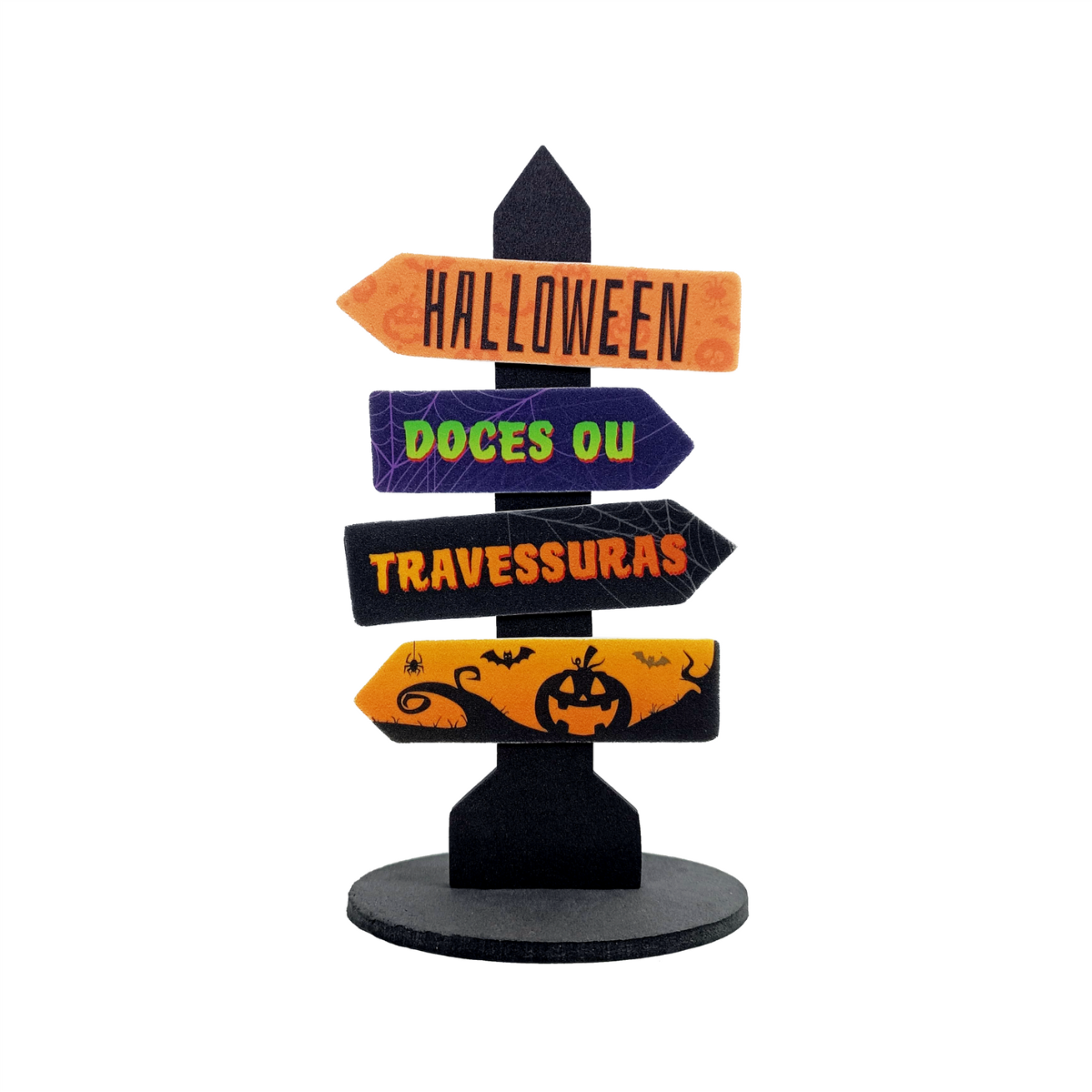 Enfeite Plaquinha Halloween 11,5x17,5cm