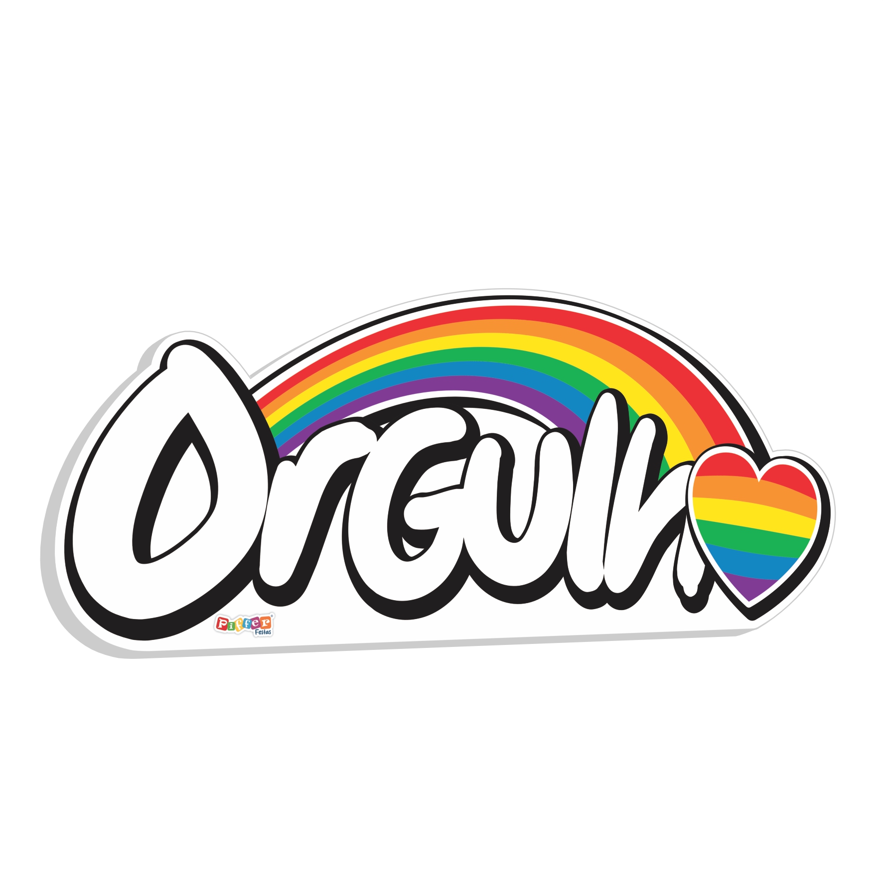 Letreiro Decorativo "Orgulho" com Cores d...