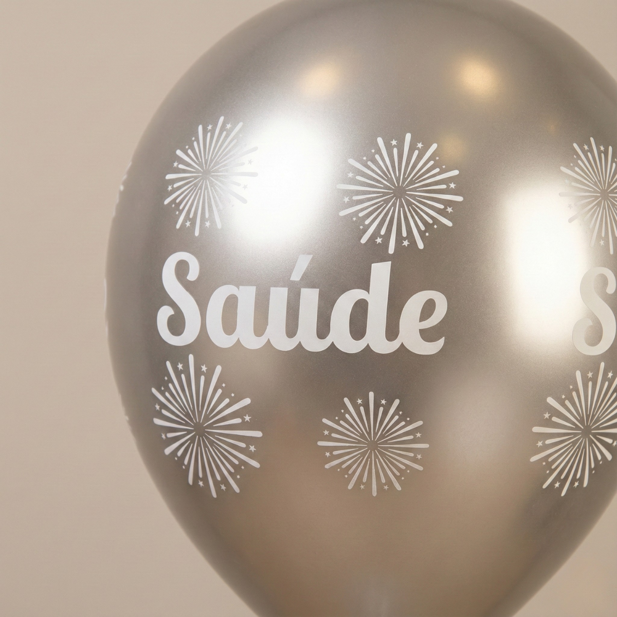 Balão Redondo Ano Novo Prata - Frases 9