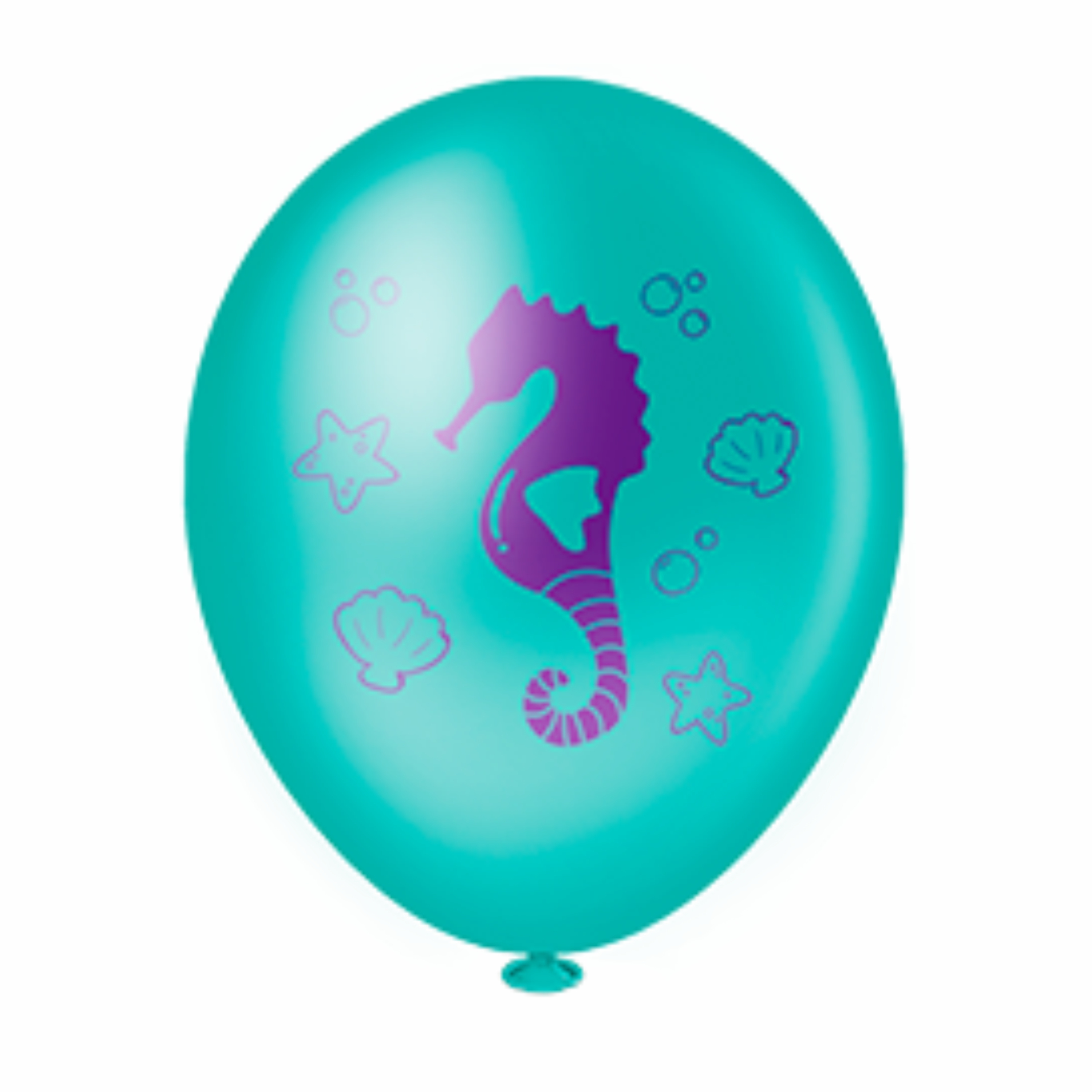 Balão Redondo Sereia Sortido 8" 20 unid.