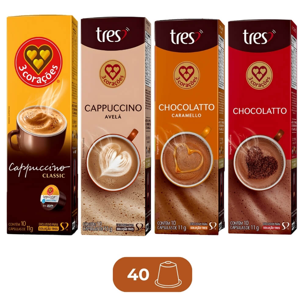 40 Cápsulas De Cappuccino Compatível Cafe...
