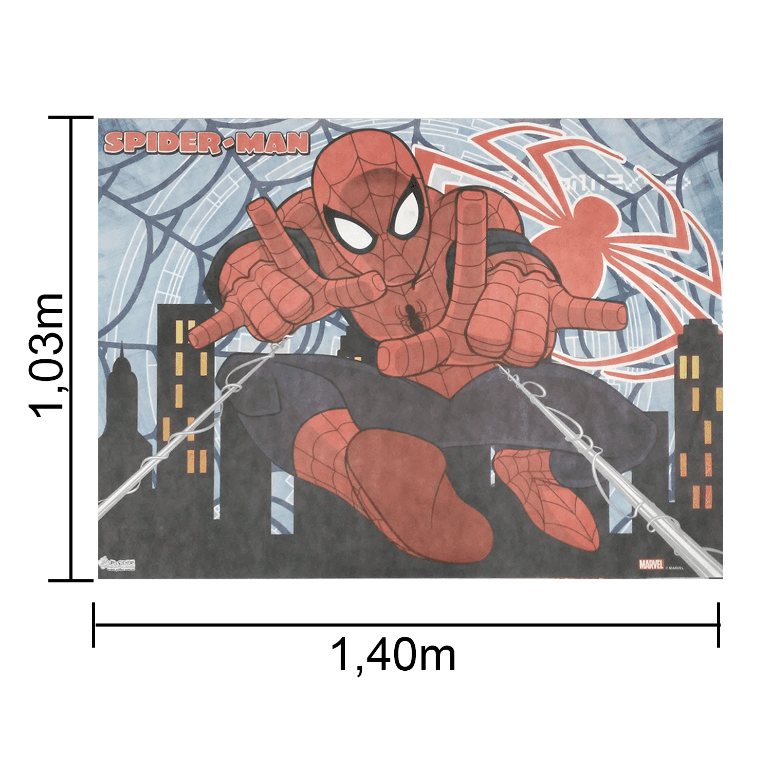 Painel TNT Homem Aranha 1,40 x 1,03mt - 24
