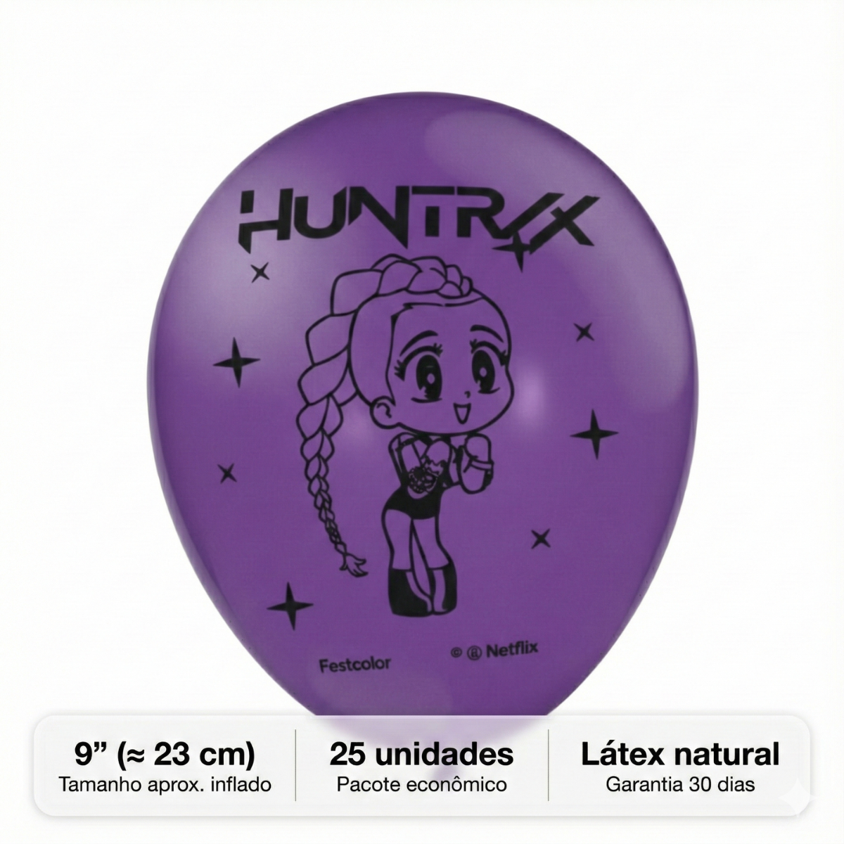 Balão Redondo Chibi Guerreiras do K-Pop 9...