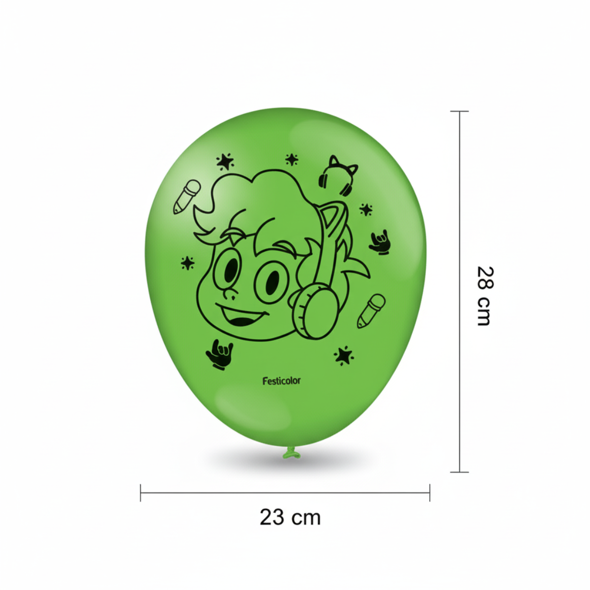 Balão Redondo Gato Galáctico 9” 25 Unid.