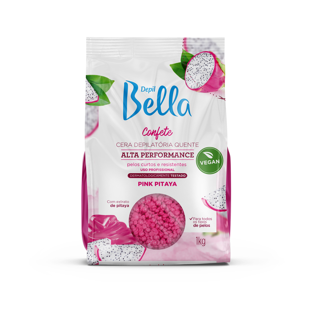 Cera depilatória quente confete pink pita...
